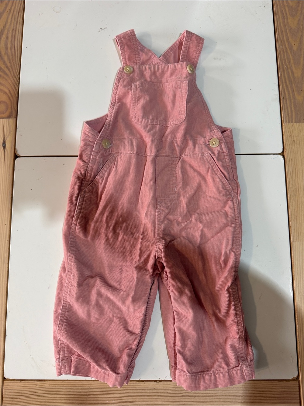Ralph Lauren Pink Corduroy Kids Overalls